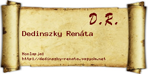 Dedinszky Renáta névjegykártya