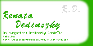 renata dedinszky business card